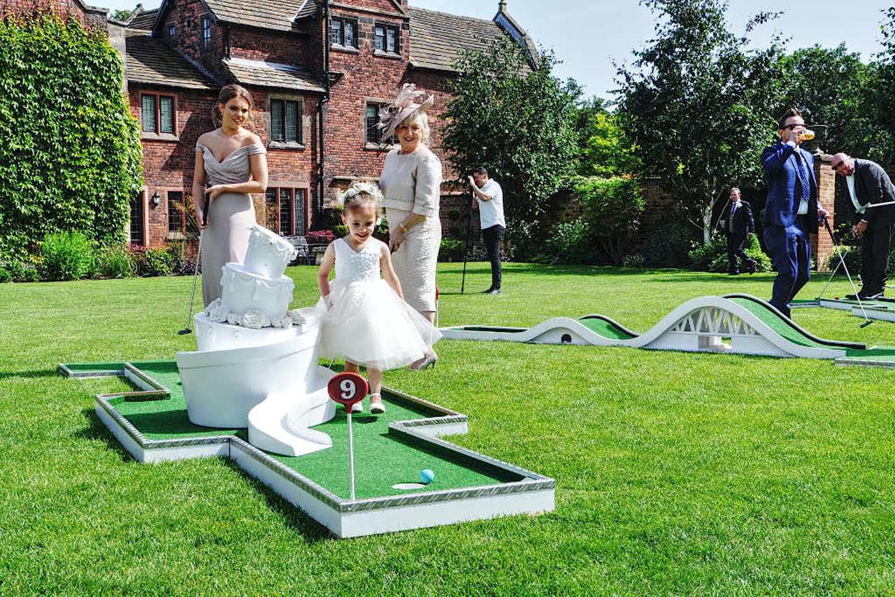 Colshaw Hall Wedding Venue in Cheshire Mobile Crazy Golf Entertainment