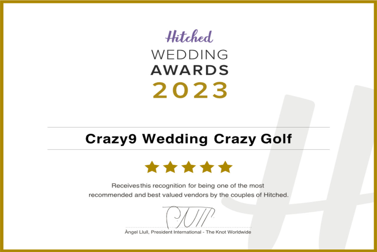 hitched wedding awards 2023 best wedding entertainment certificate