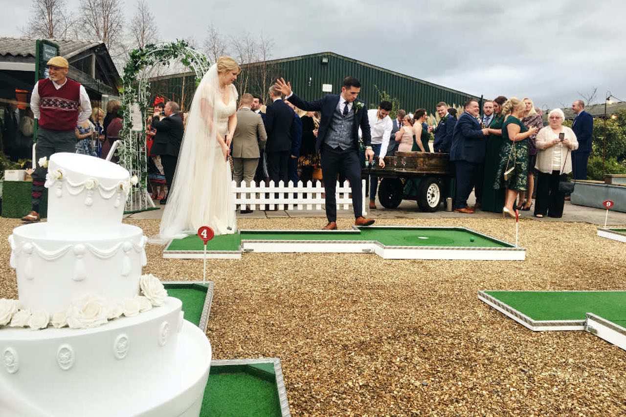 Owen House Wedding Barn Cheshire Wedding Venue Mobile Crazy Golf