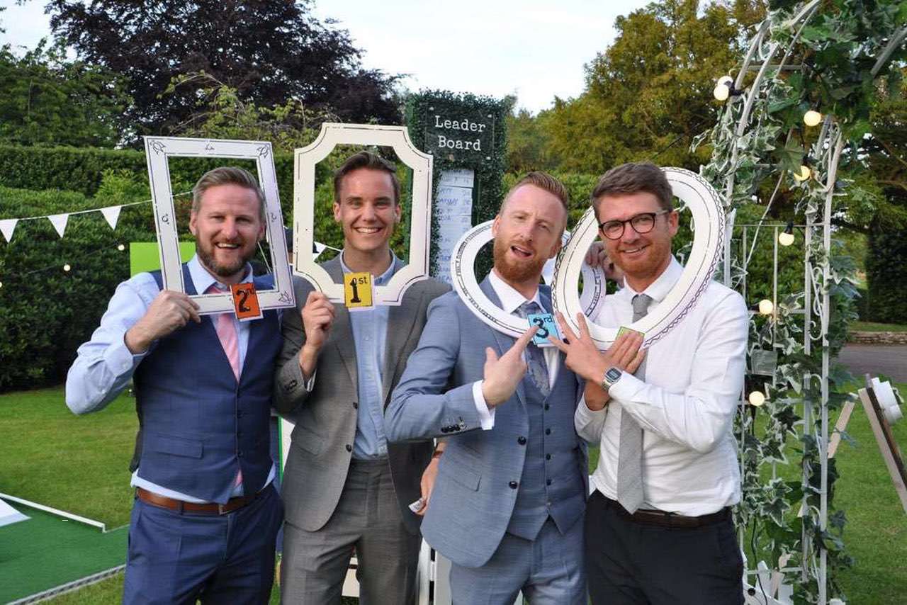 Gawsworth Hall Golf Winners wedding mobile crazy golf