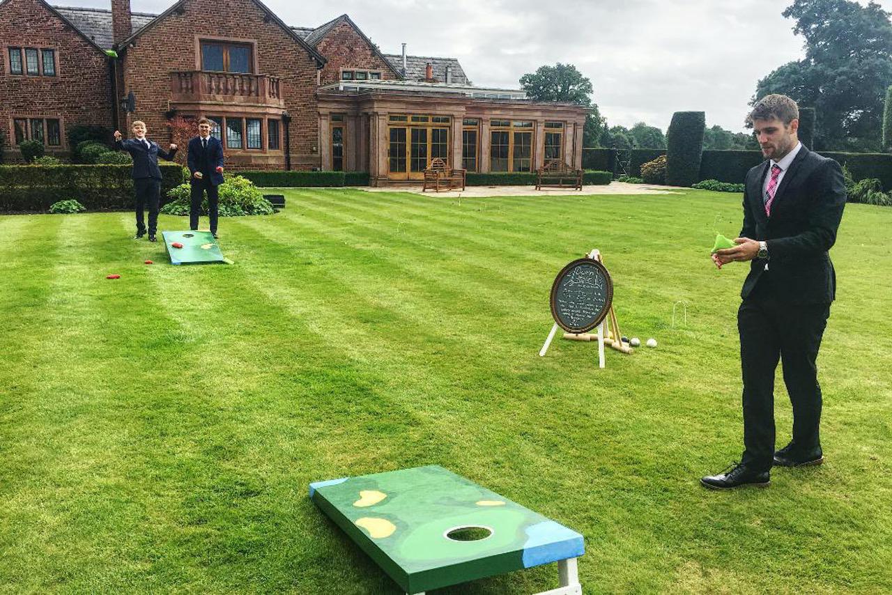 wedding garden games cornhole by crazy9 mobile crazy golf